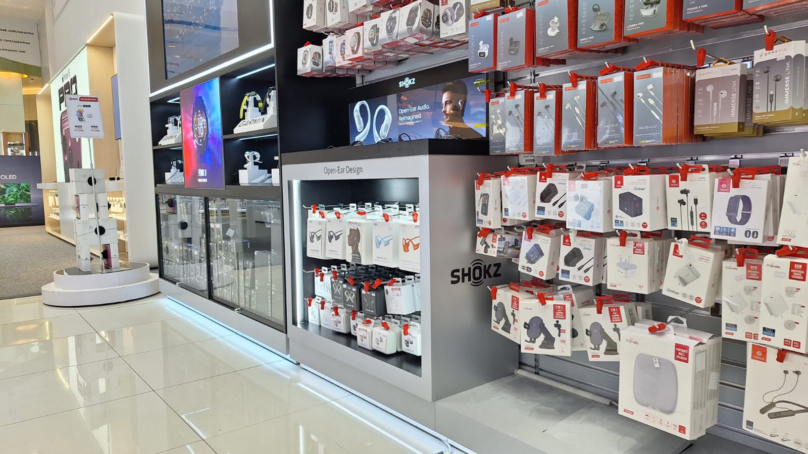 Shokz bespoke retail display at Emax